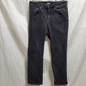 Filippa K Straight Leg Stella Ankle Crop Jeans Size 29 Black Denim